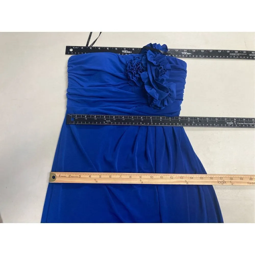 VALERIE BERTINELLI Women’s Floral Ruffle‎ One Shoulder Prom Dress Size 6 - Image 3