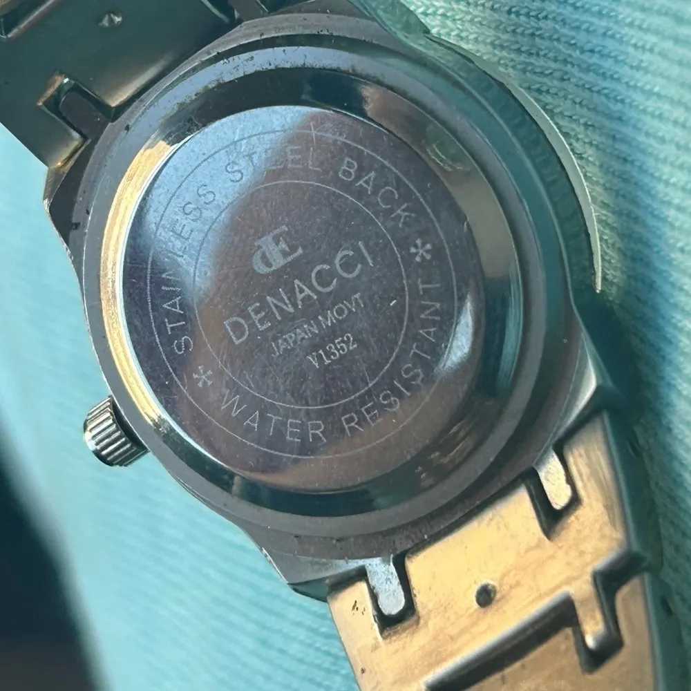 Denacci Two Tone Quartz Analog Watch Faux Diamond Stainless Steel Wristwatch Gold - Image 8