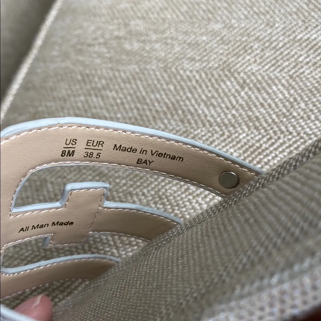 Sam Edelman Bay Metallic Silver Slide Sandals size 8M NWT - Image 10