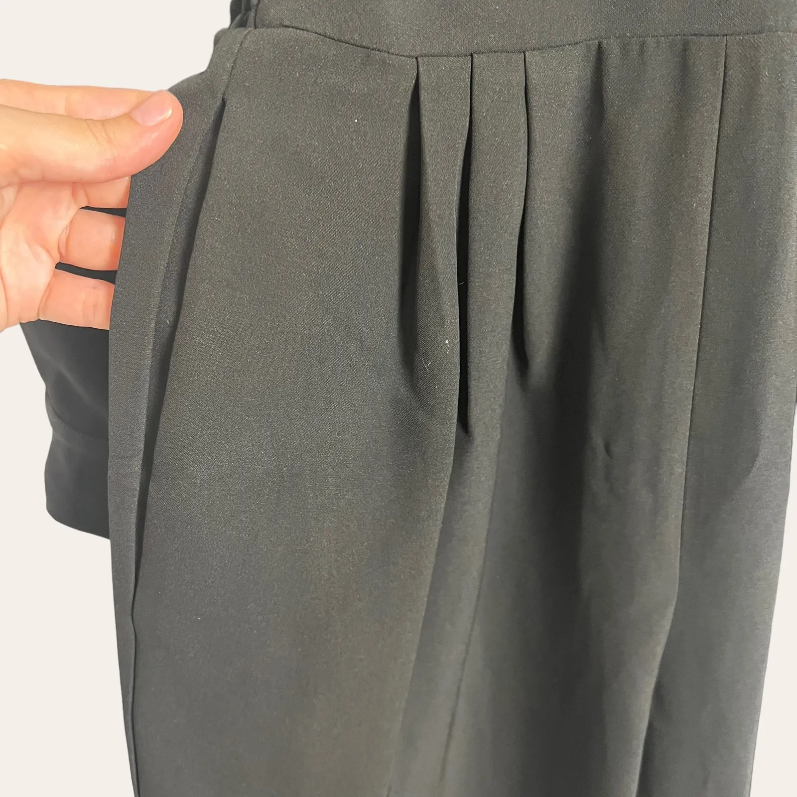 LINI Black Stella Sequin Faux Wrap Surplice Long Sleeve Party Jumpsuit Size XS - Image 5