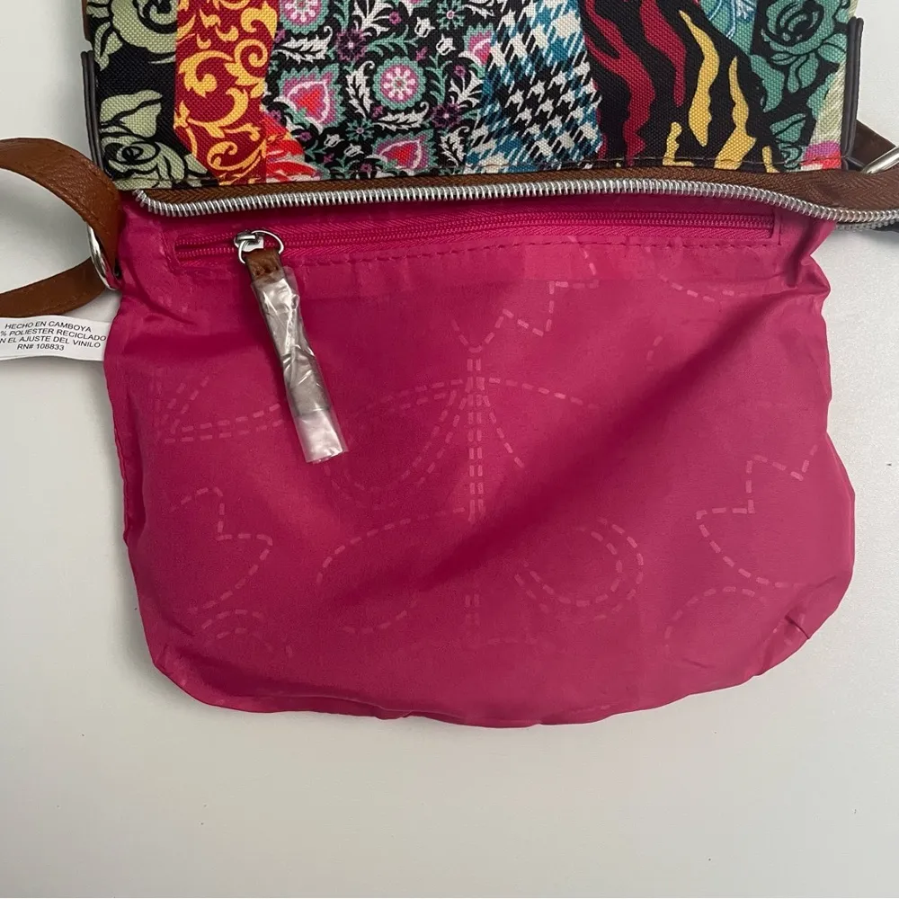 Lily Bloom Purse Crossbody Patchwork Floral Boho Bohemian Art To Wear Small - Image 16