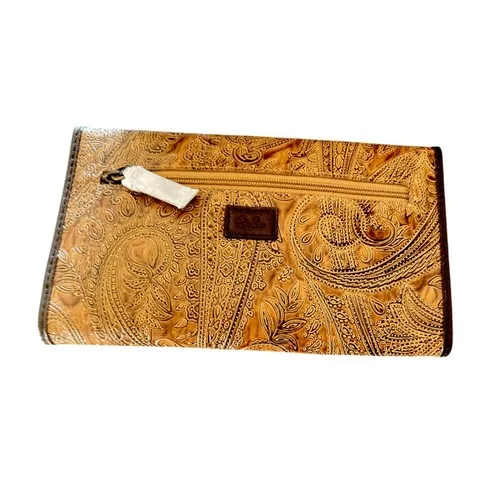 Relic Embossed Paisley Convertible Satchel Handbag and Wallet Set Brown - Image 12