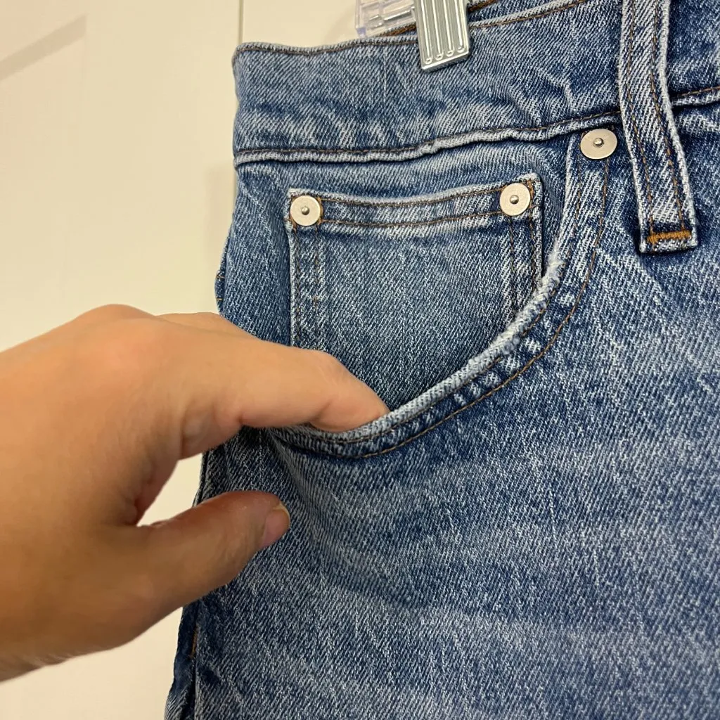 Madewell Size 30 Blue Perfect Vintage Raw Hem Ankle Jeans - Image 4