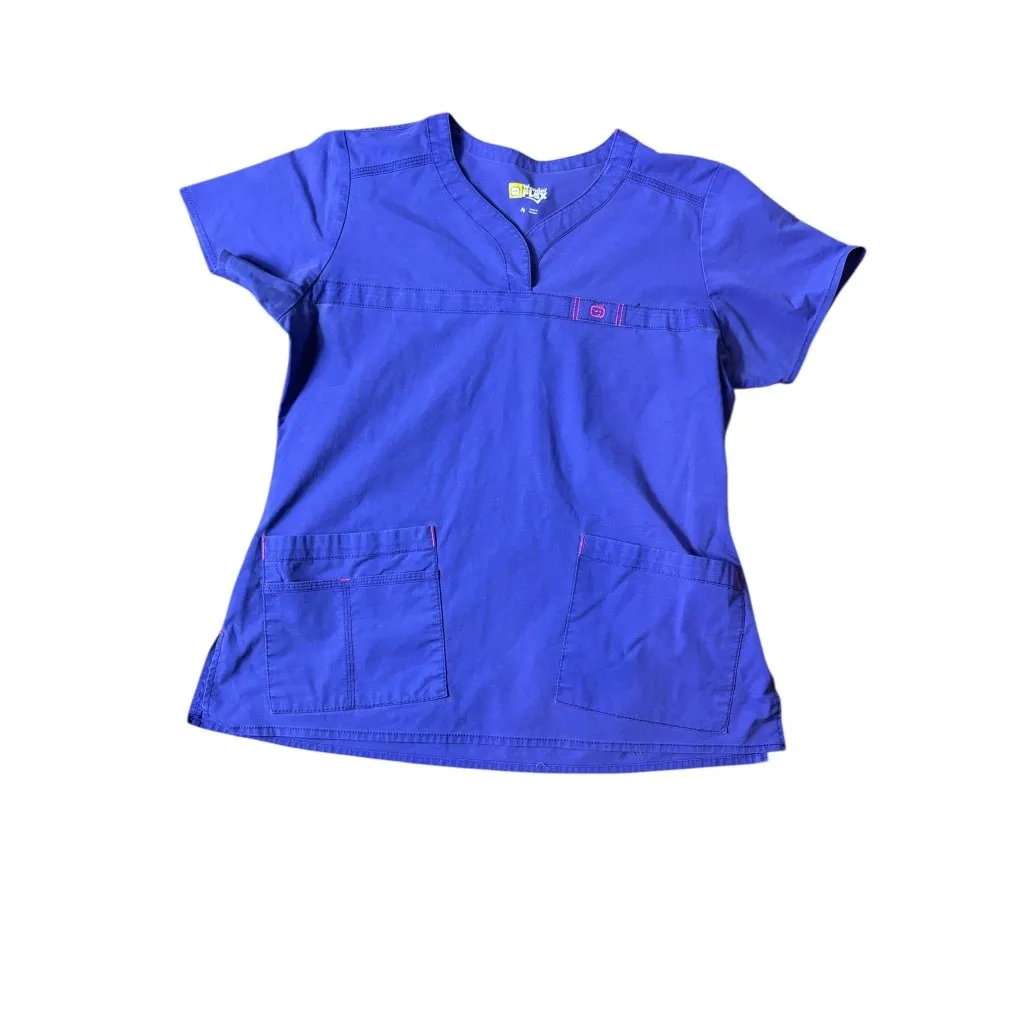 Wonder Wink Wonder Flex Women's Purple & Pink Scrub Top Size M - Image 2