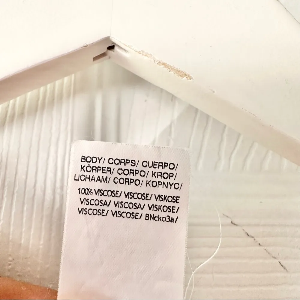 La Blanca White Embroidered Eyelet V Neck Swim Cover Up Dress Small Bell Sleeves - Image 11