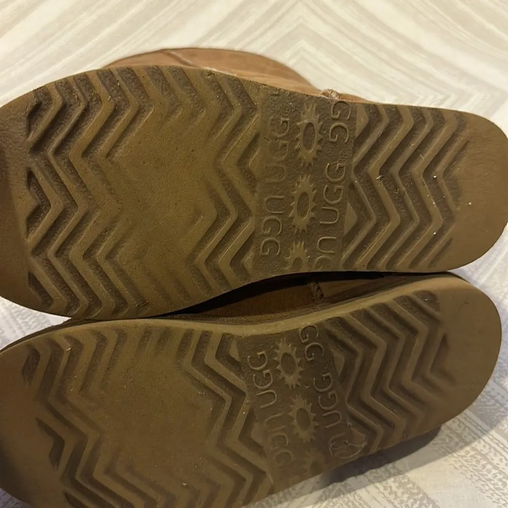 UGG Classic Chestnut Tall Shearling Lined Boots Size 7 - Image 6