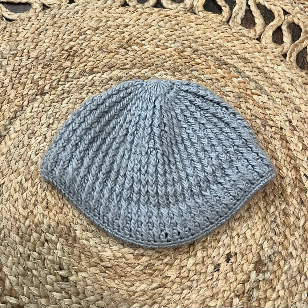 Woolrich Chunky Knit Radar Hat in Gray Wool Beanie - Image 2