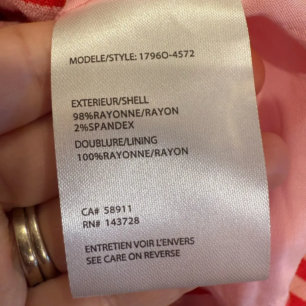 TRIBAL Poppy Red Sleeveless Tie‎ Strap Midi Dress size Medium Pink - Image 8