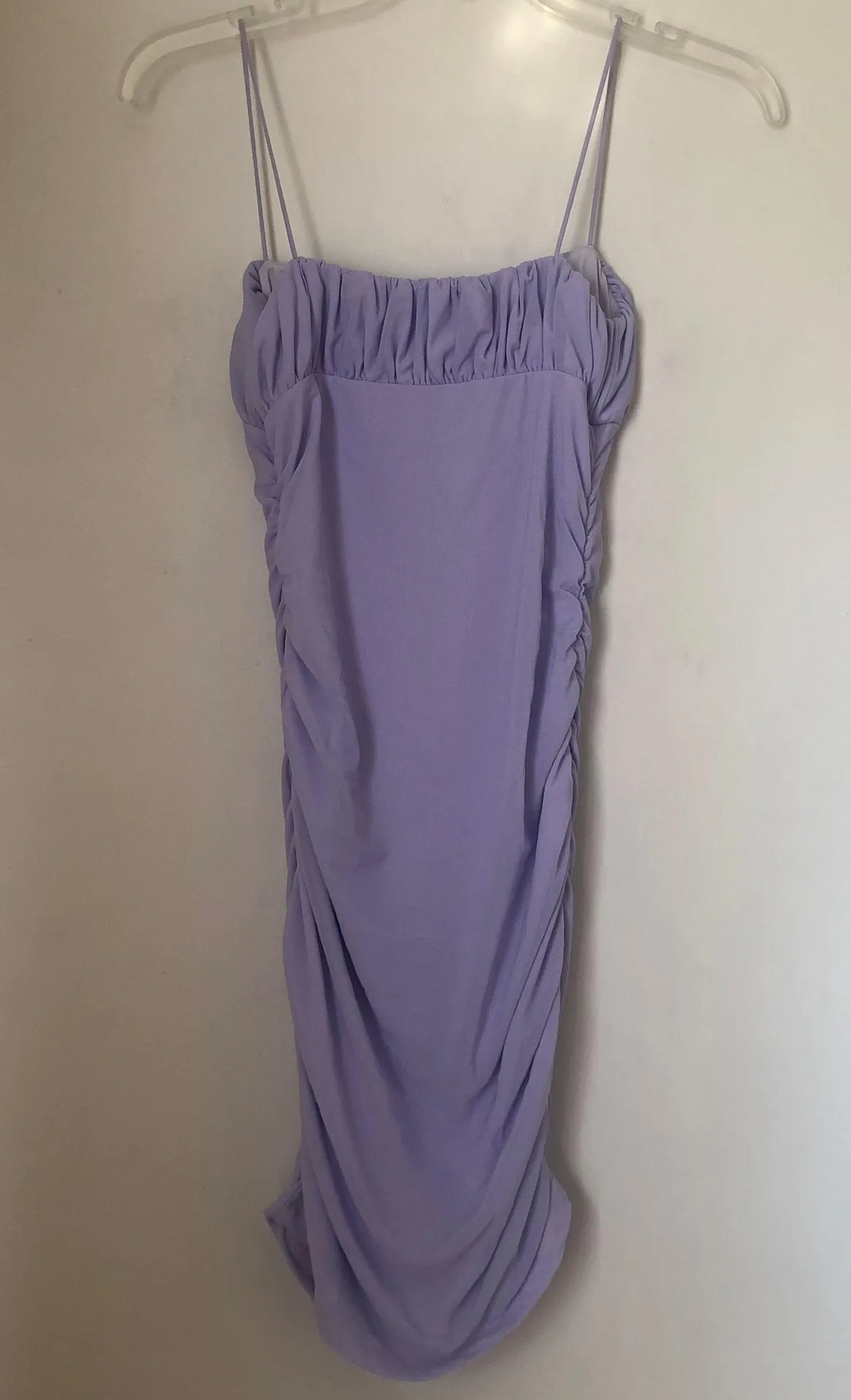 Lavender Purple Penney Ruched Bodycon Dress 4 - Image 3
