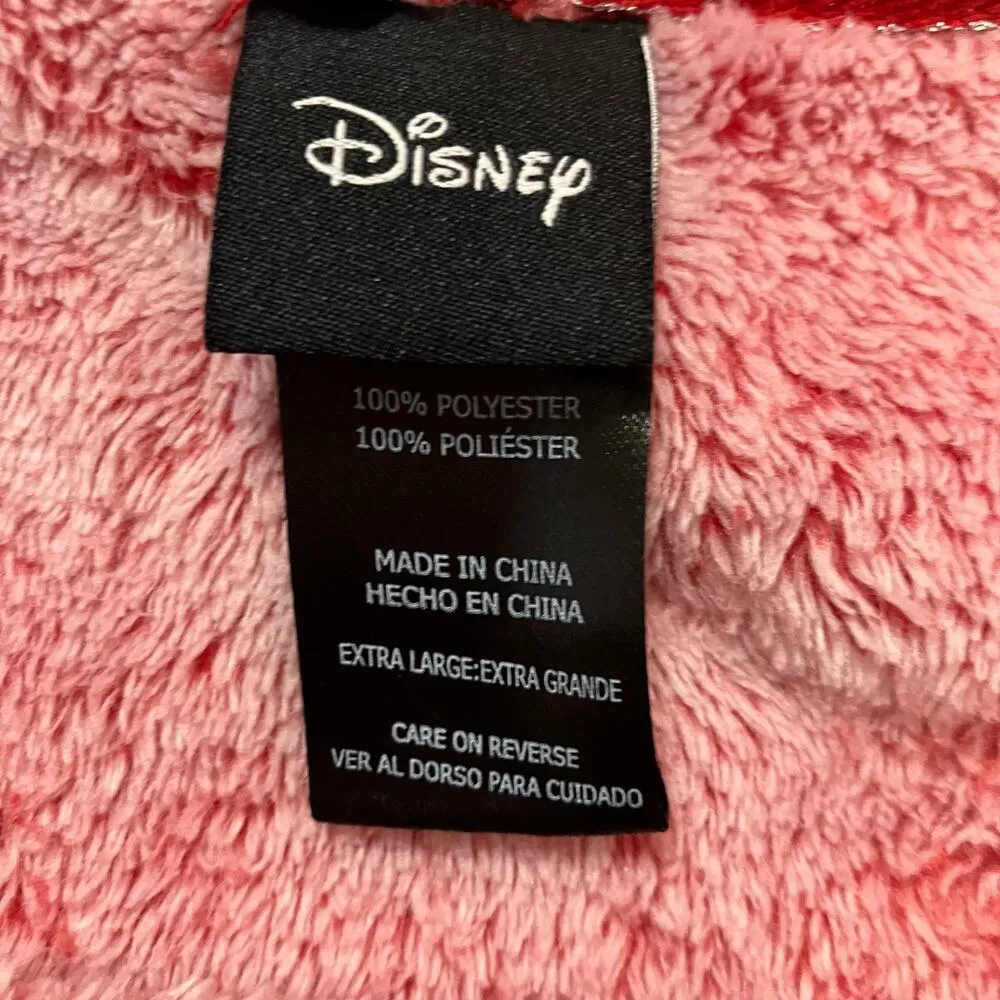 Disney Women's Mickey Mouse Pink and Red Fuzzy Crewneck Sweater Size XL - Image 5