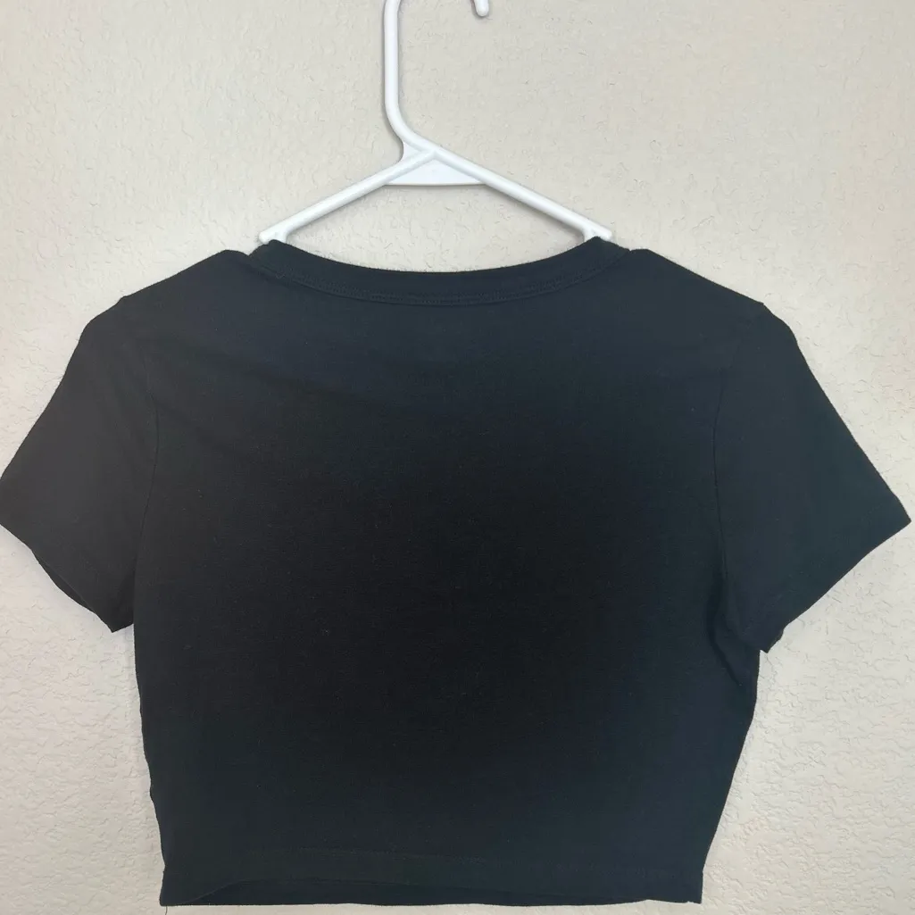 Wild Fable  Black Crop Top Women’s Medium | Classic Simple Basic Tee - Image 3