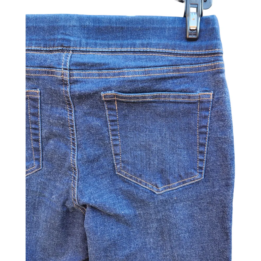 Denim & Co. Cozy Touch Denim Roll-On Jeggings Deep Indigo Size 6 Stretch - Image 10