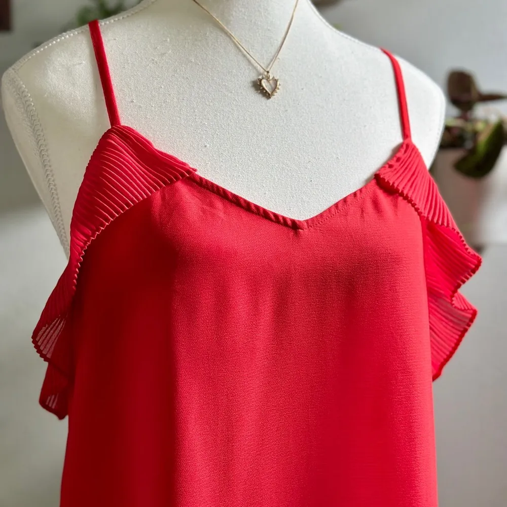 Skies Are Blue Vibrant Red Top - Image 4