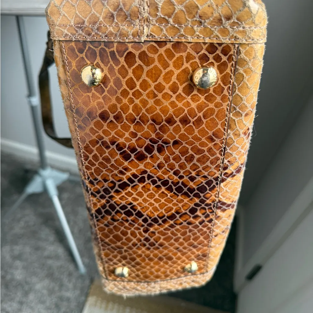 Michael Kors Snakeskin embossed leather tote/shoulder bag - Image 4