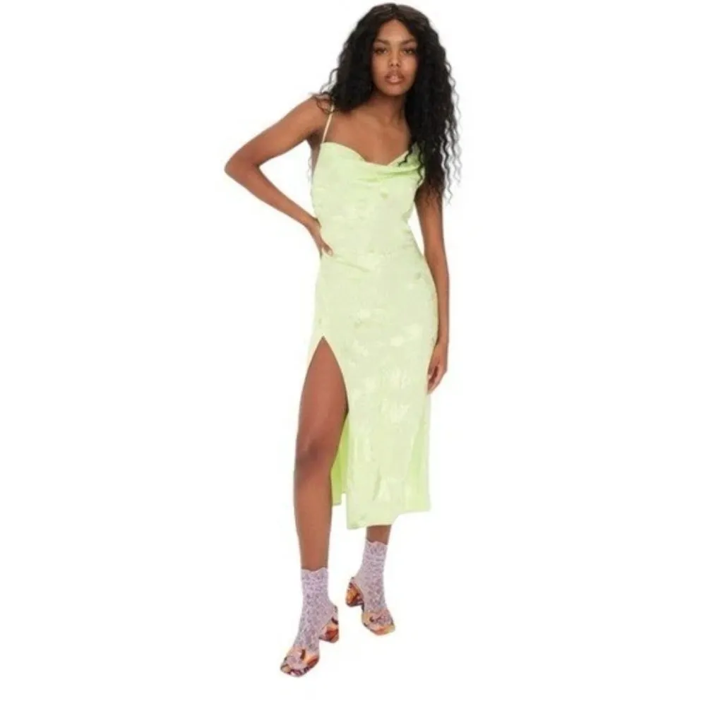 For Love & Lemons Ilana Midi Dress in Green XSmall Womens Rayon Floral Size XS - Image 10