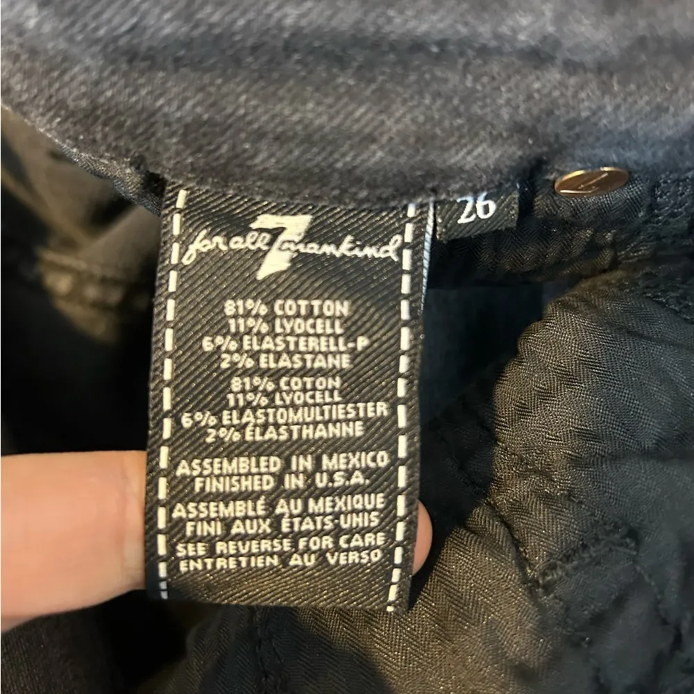 NWT 7 for All Mankind Aubrey High Waist Skinny Vintage Snake Black Jeans  26 - Image 13