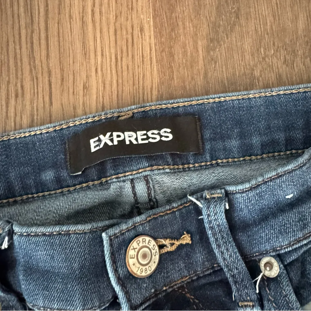 Express Dark Blue Boot Cut Jeans - Image 2