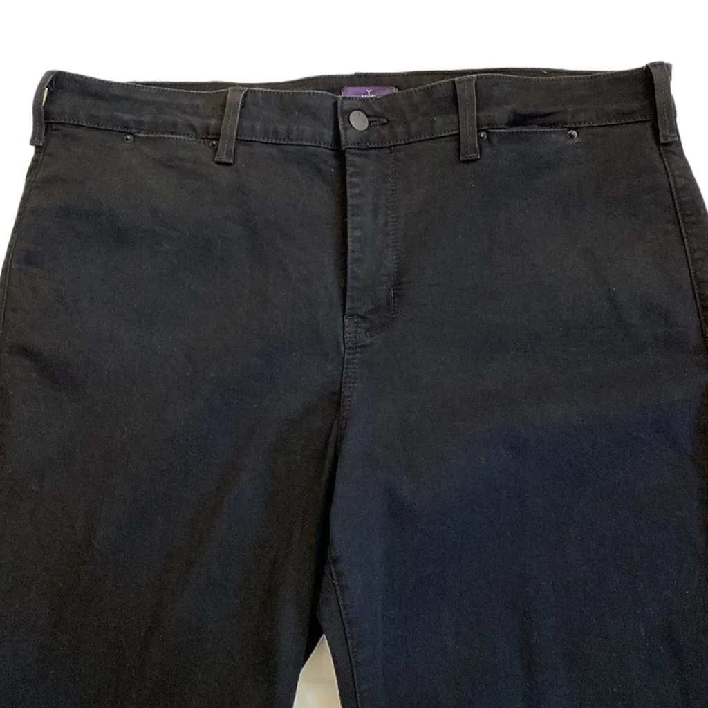 NYDJ 🖤 Wide-Leg Denim Jeans | 18W |Black | Trouser Silhouette | Style #WBQZ1329 - Image 7