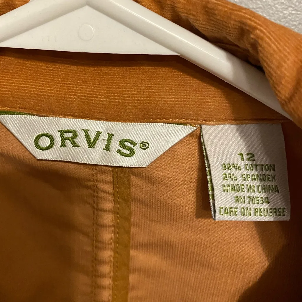 NWOT ORVIS LIGHT CORDUROY JACKET - Image 4