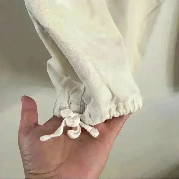 J.Jill Capri Cargo Pants Womens‎ Size 22 Cotton High Rise Flat Front Drawstring - Image 3