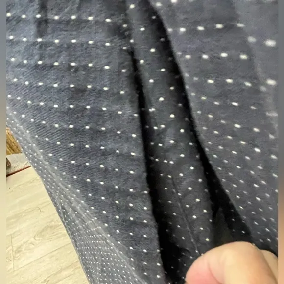 Hale Bob polka dot blue long ruffle front 3/4 jacket sz‎ Small - Image 8