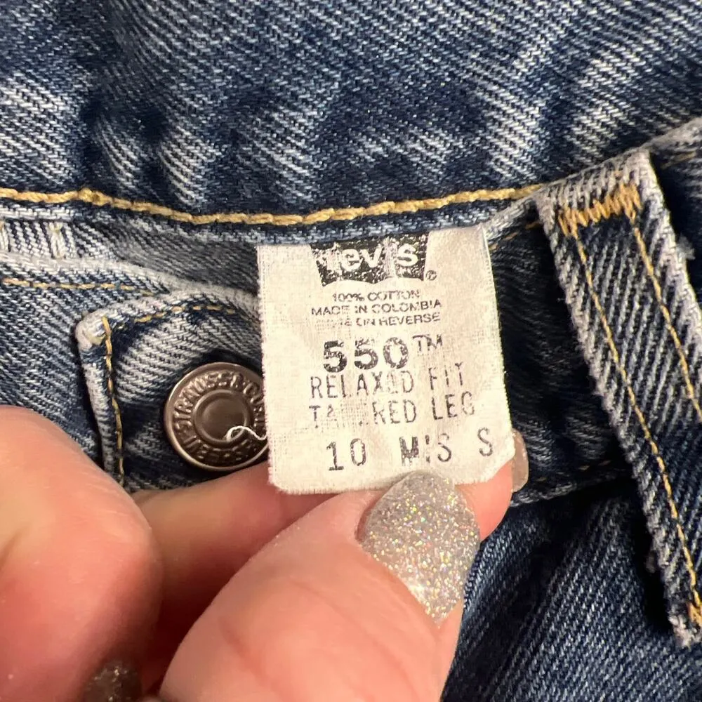 Vintage Y2K Levi’s 550 Womens relaxed fit tapered leg jeans 10 Mis S - Image 7