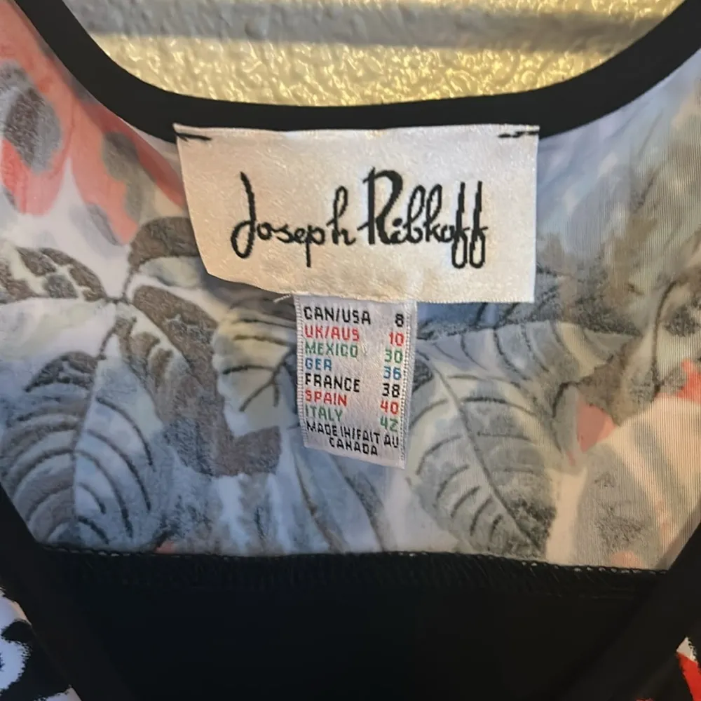 Joseph Ribkoff  Black Ribbed Textured Dress - Image 3