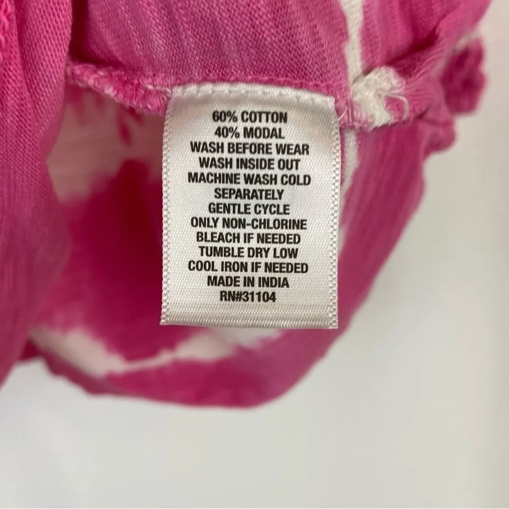 Crown and Ivy Pink Tie Dye Puff Sleeves Top Women’s Size Medium Barbie - Image 7