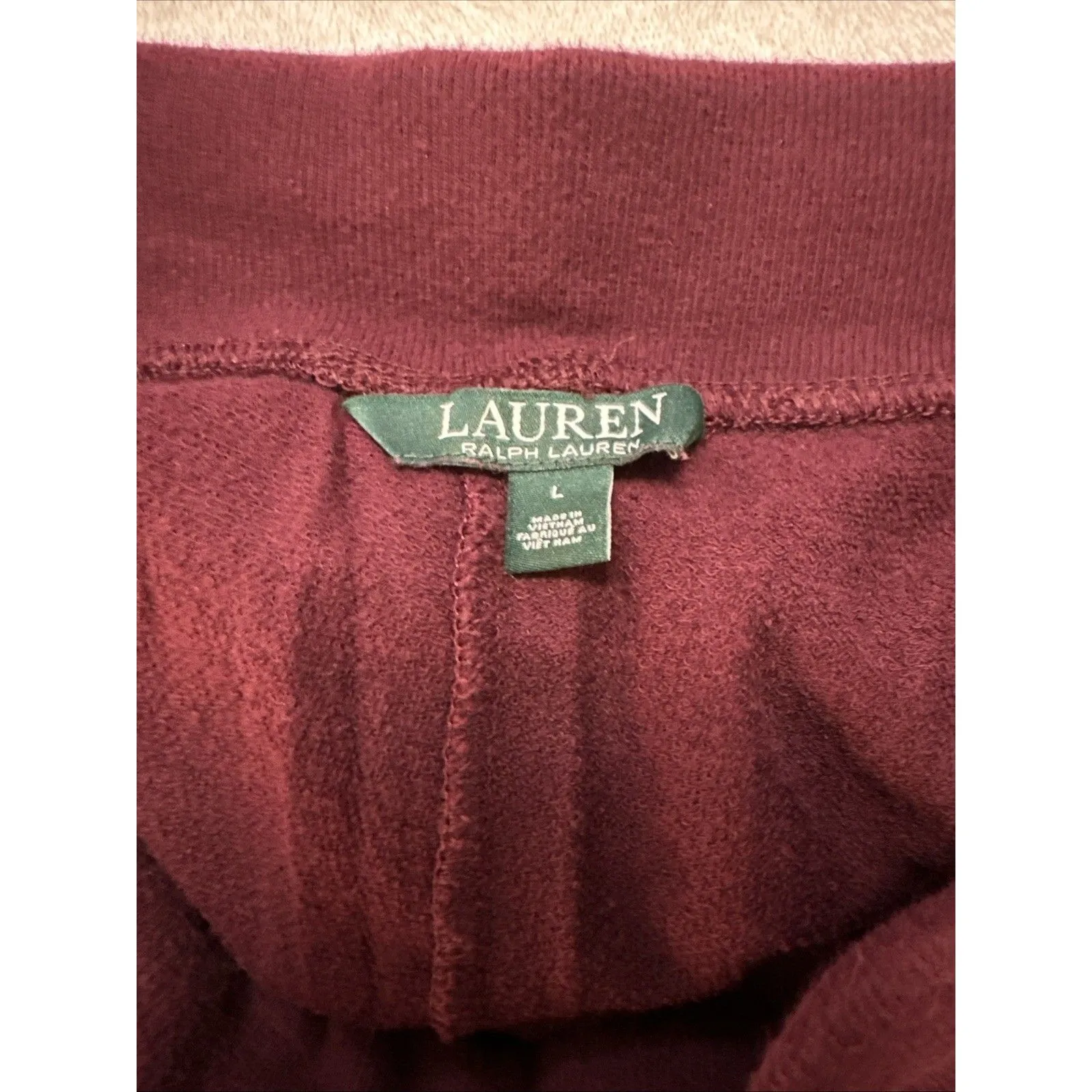 Lauren Ralph Lauren Pants Womens  Pull On Elastic Waist Size L 100% Cotton - Image 7