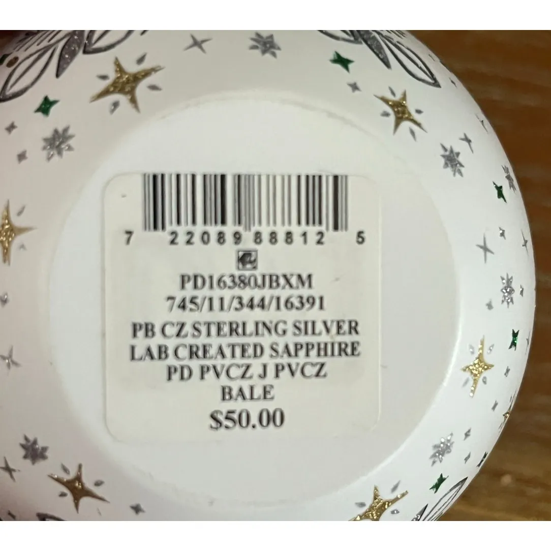 Macy's Initial Cubic Zirconia Sterling Silver Necklace - Letter J - Image 3