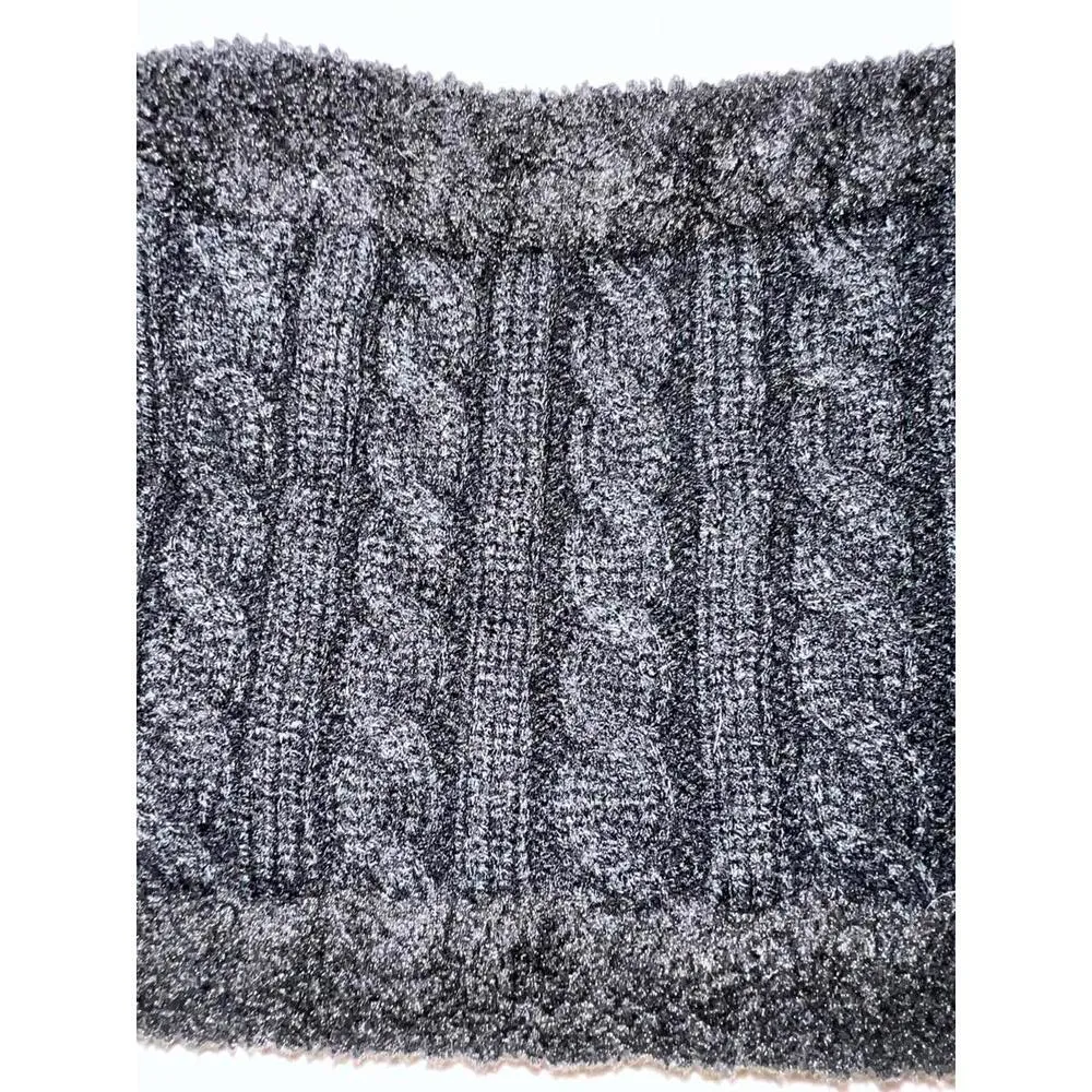 Cozy Black Cable Knit Cuff - Image 2