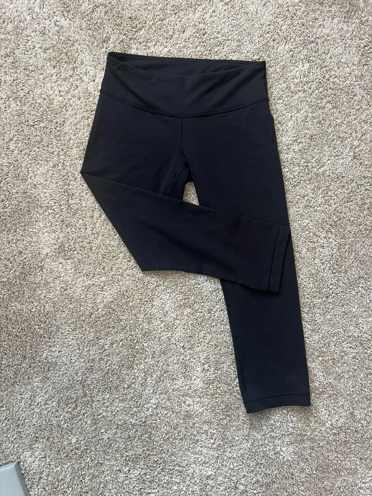 Black Crop Capris Leggings 21" - Image 5