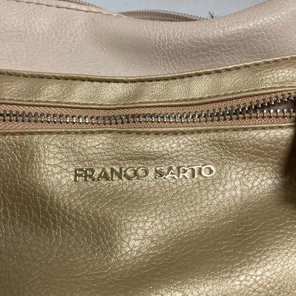 FRANCO SARTO Gold & Cream Crossbody Handbag 9X4X9 - Image 12