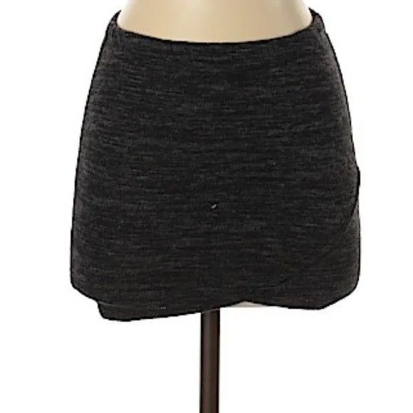 NWT Seduction Small Solid Plain Dark Gray Thin Mini Skirt Womens - Image 3