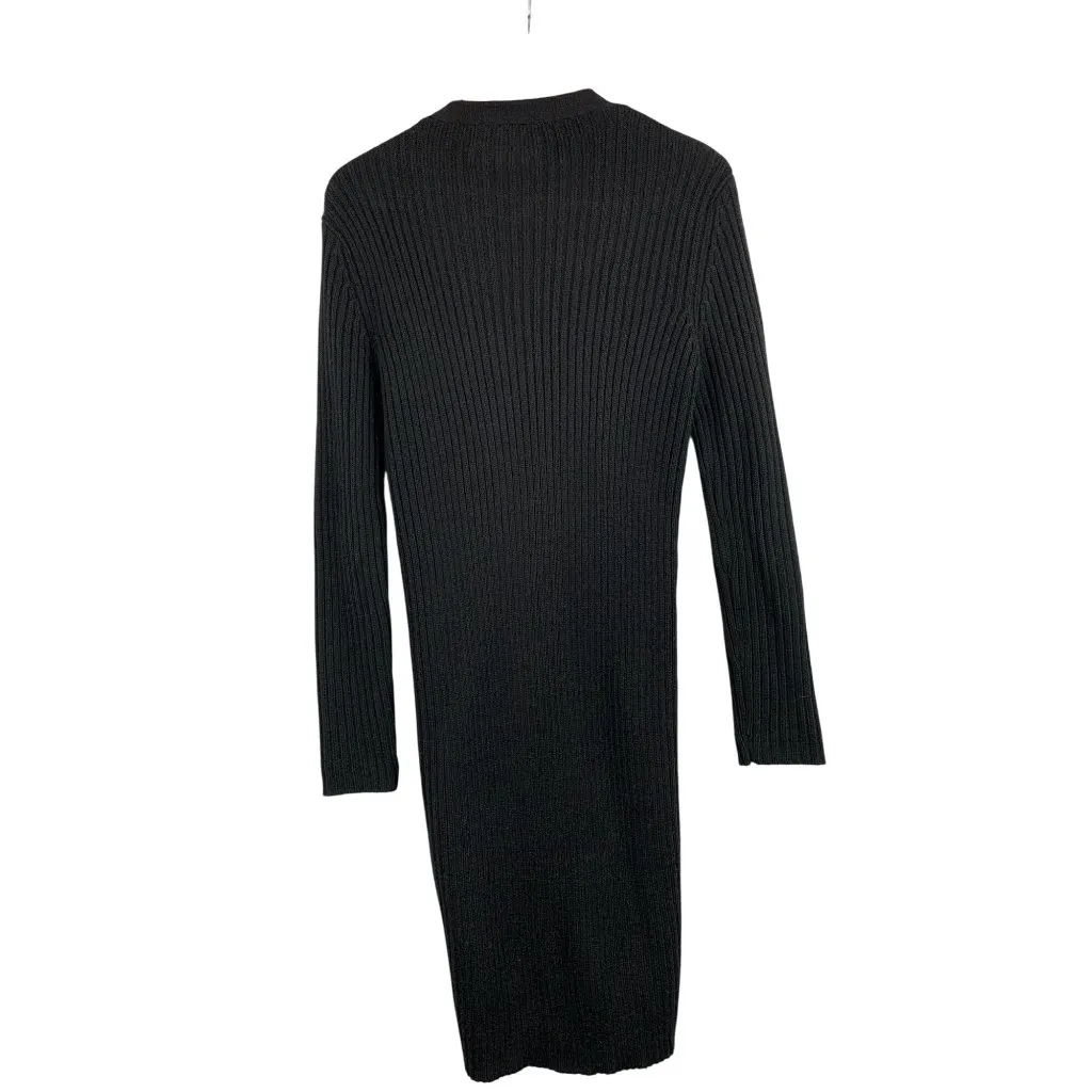 United States Sweaters Womens Long Black Cardigan Sweater S - Image 2