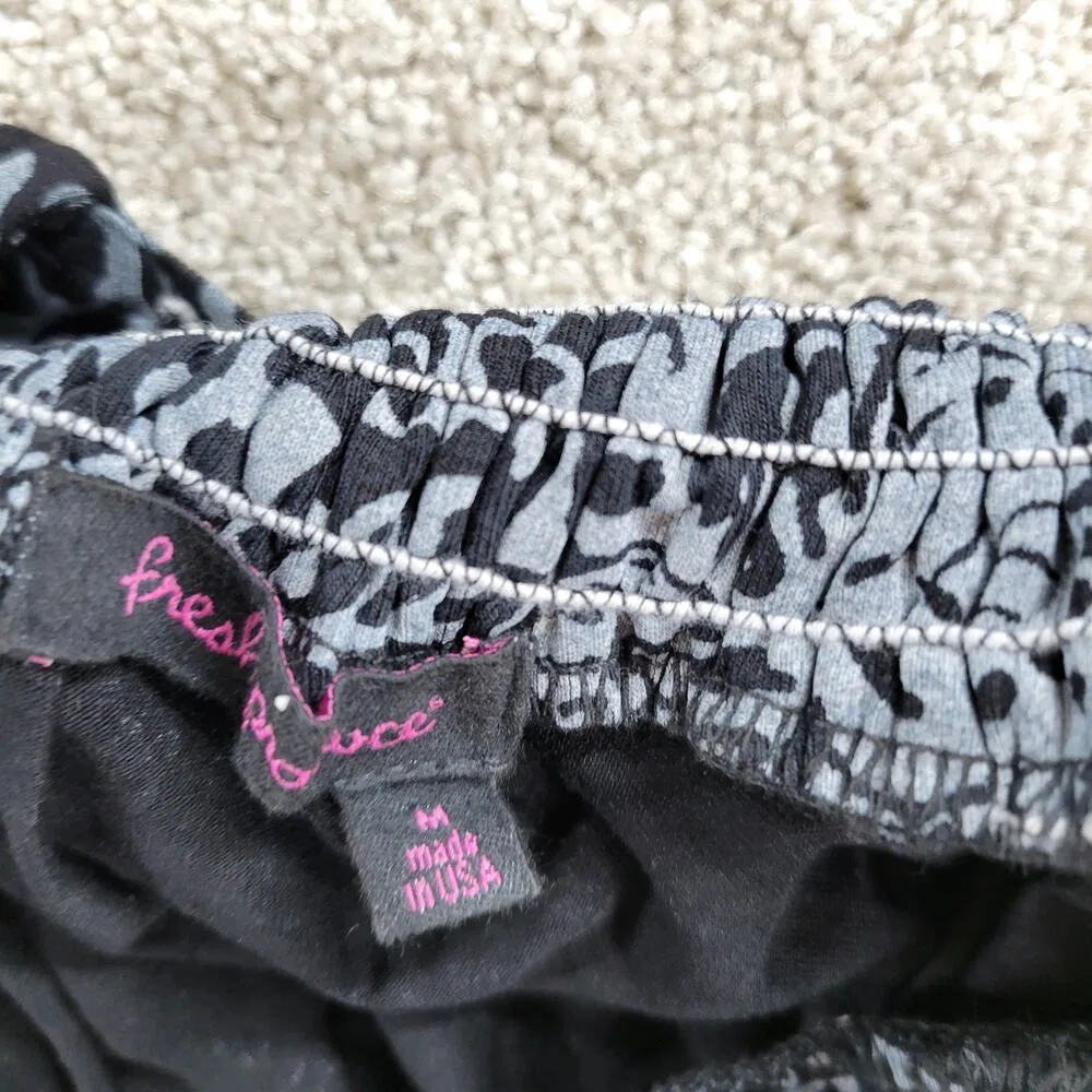 Fresh Produce Maxi Tank Dress Womens M Black Gray Floral Smocked Sleeveless USA - Image 12