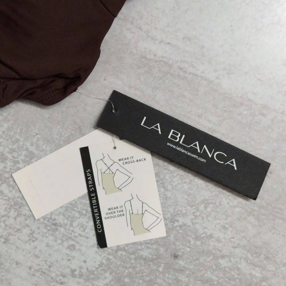 La Blanca Java (Brown) Island Goddess Underwire Twist Front Bra Top Size 10 New - Image 11