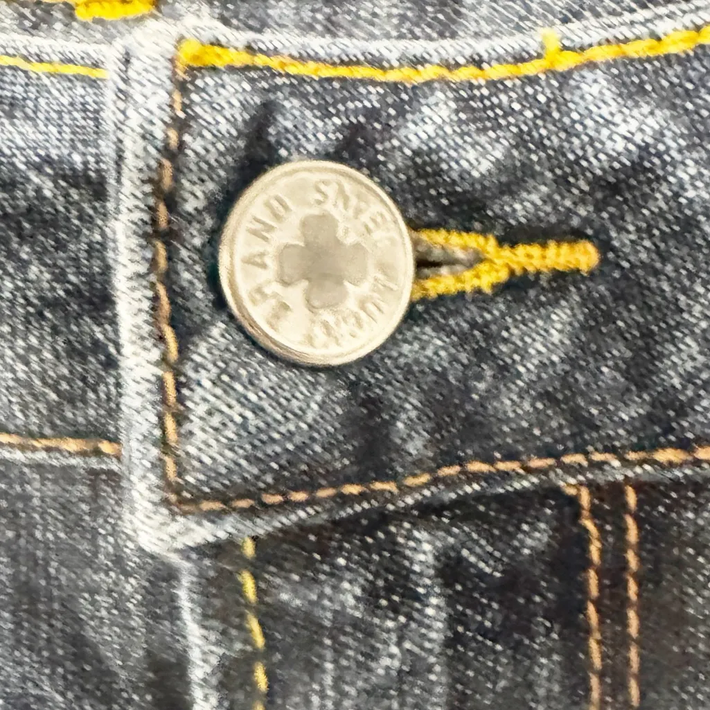 LUCKY BRAND VINTAGE DENIM MIDI SKIRT Y2K 2000’s SZ 14/32 Blue - Image 6