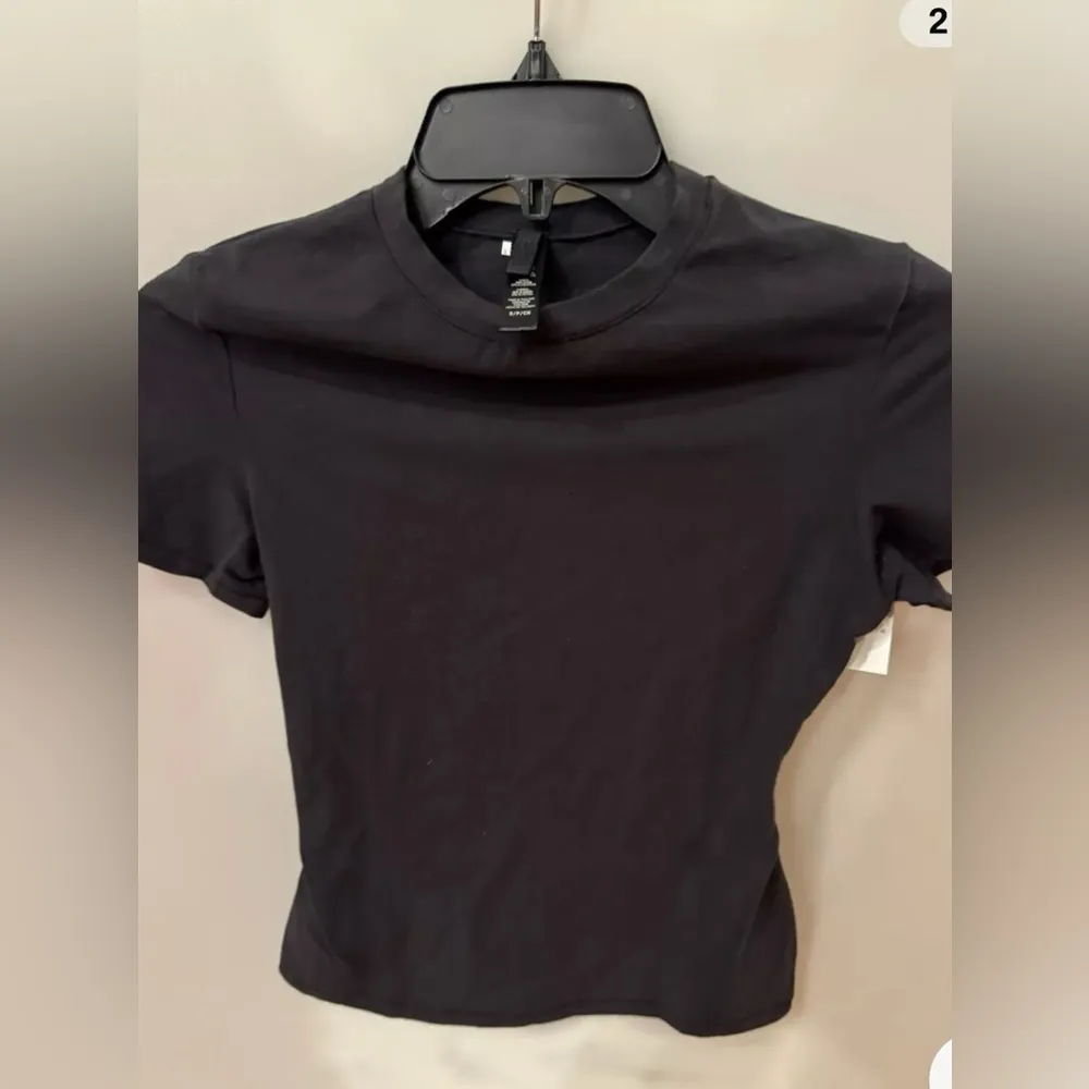 SKIMS New  Black Short Sleeve Cotton Jersey T-Shirt Size Small - Image 2