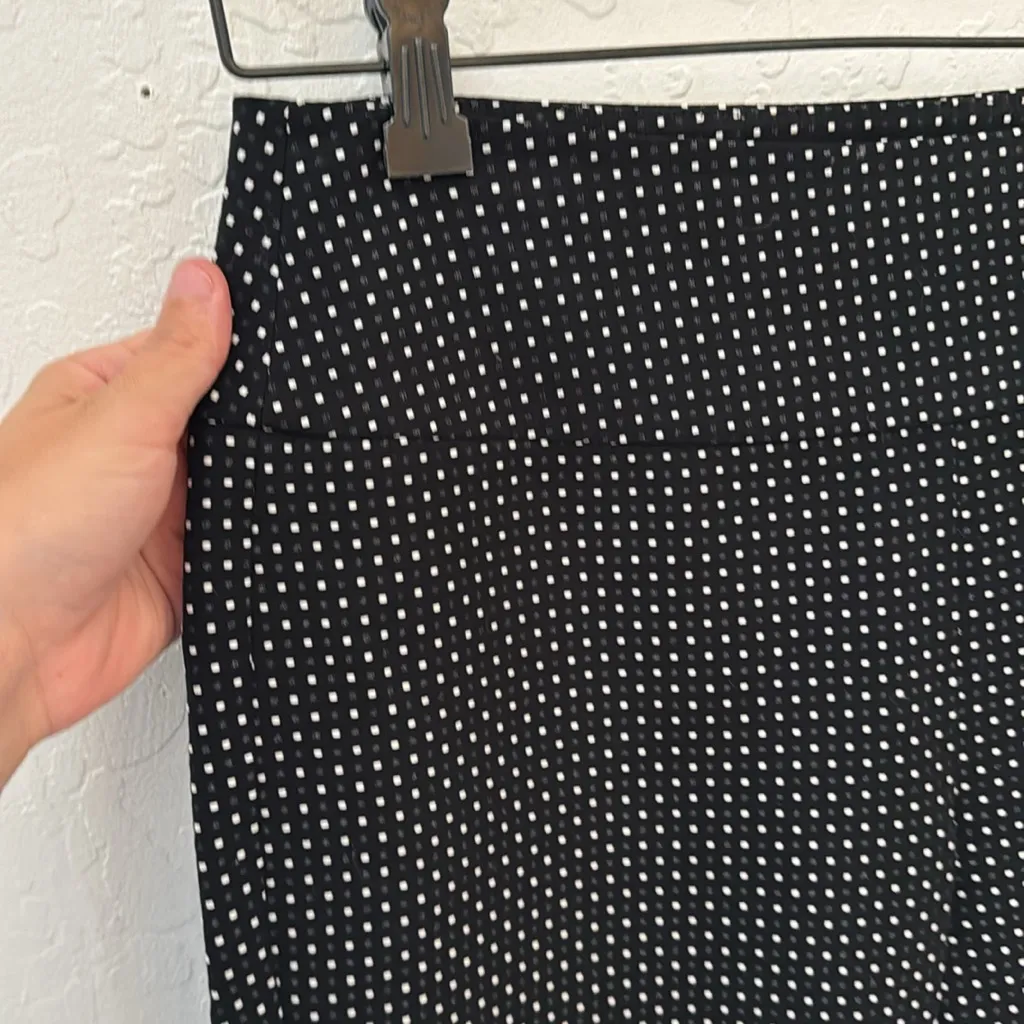 Cabi Seaside Chic Black White Polka Dot Trouser Pant Style #5175 Womens 6 - Image 4