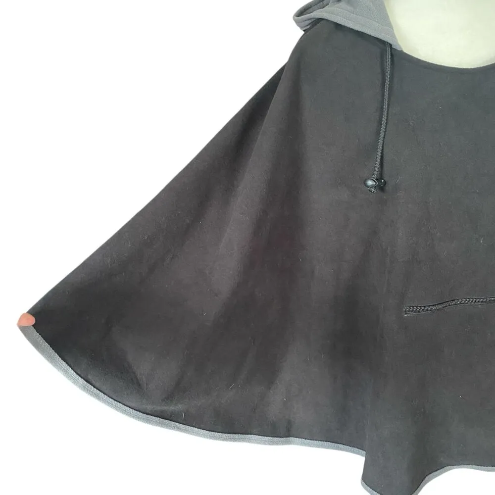 Wic tec black and gray hooded cape women's one size fits most zippered pocket - Image 6