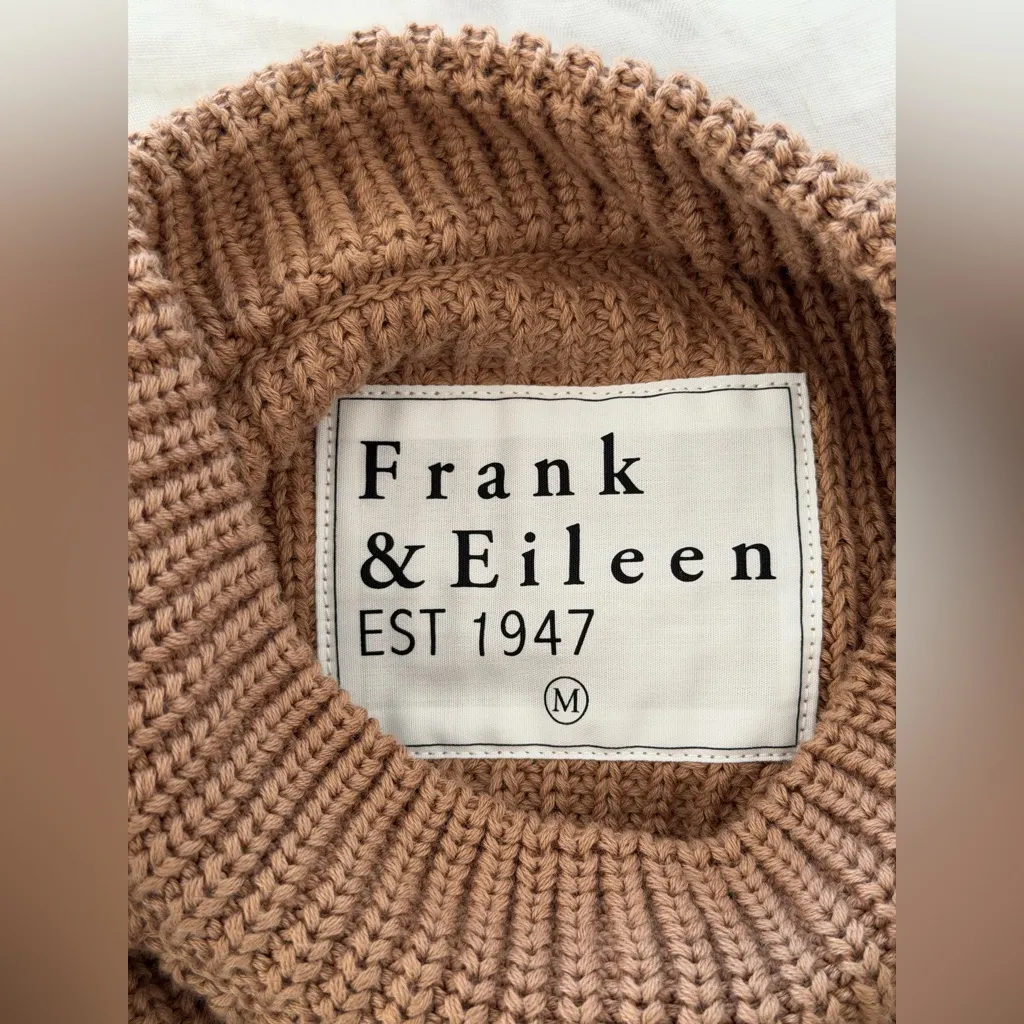 Frank & Eileen Montecito Sweater in Camel, Size Medium - Image 5