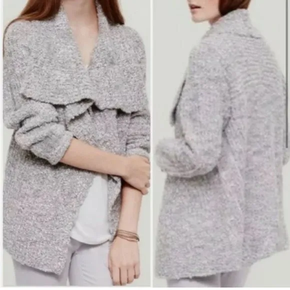 Lou & Grey Gray Chunky Open Cardigan - Image 2