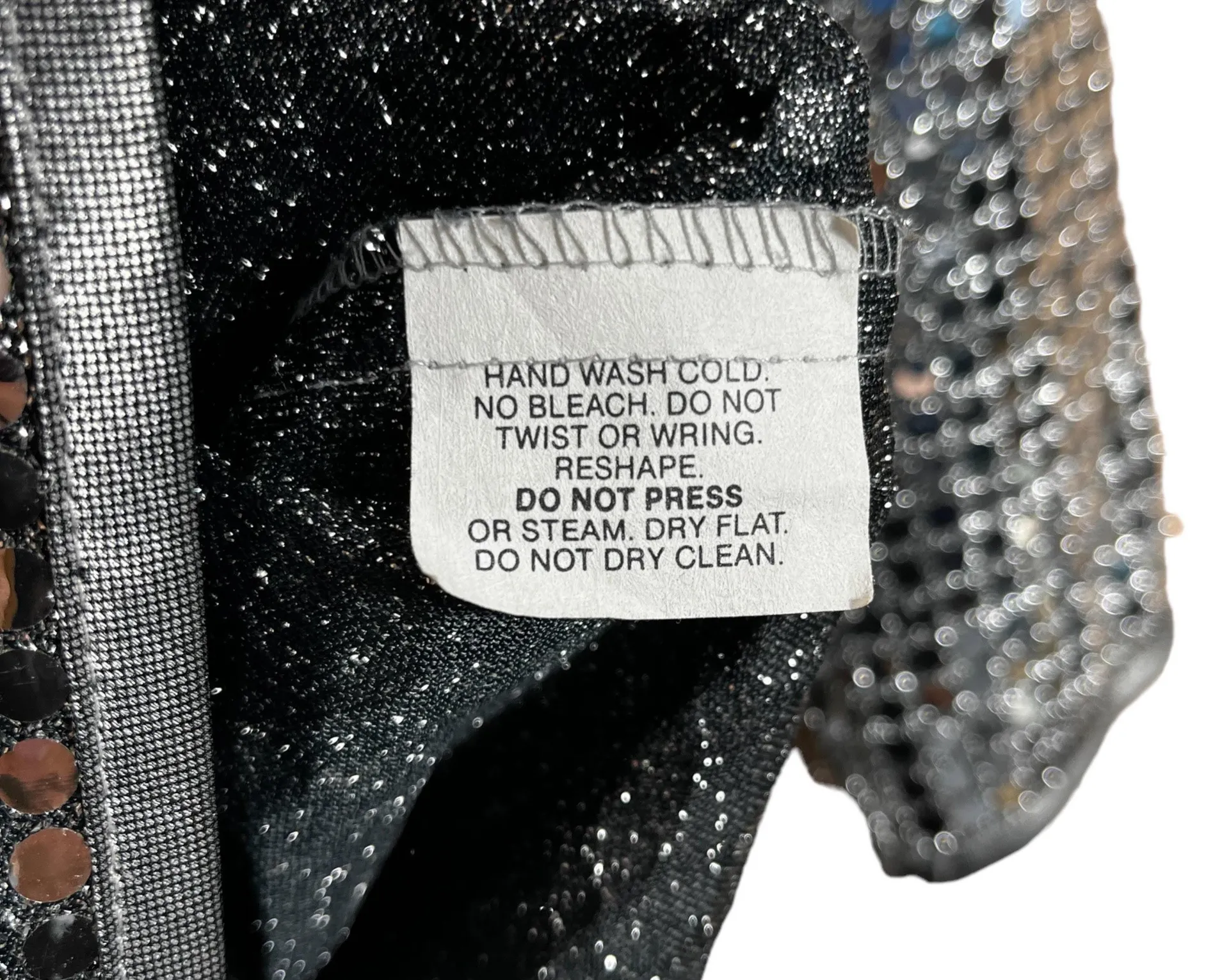 Caron Components | Women’s Vintage 80’s Silver Metallic Sequin Long Sleeve Mini Shift Dress Size Small - Image 9