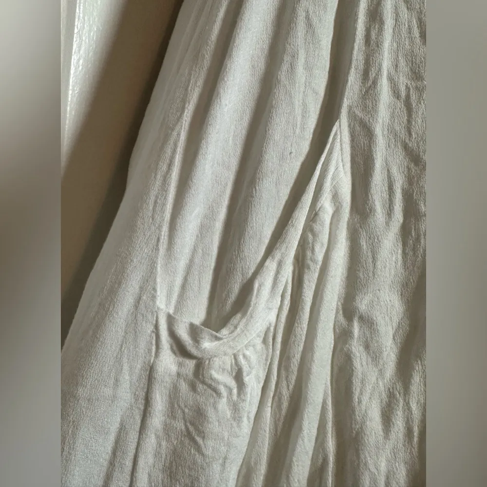 LUSH Women’s White Floral Embroidered Spaghetti Strap Tank Flowy Feminine Dress - Image 7