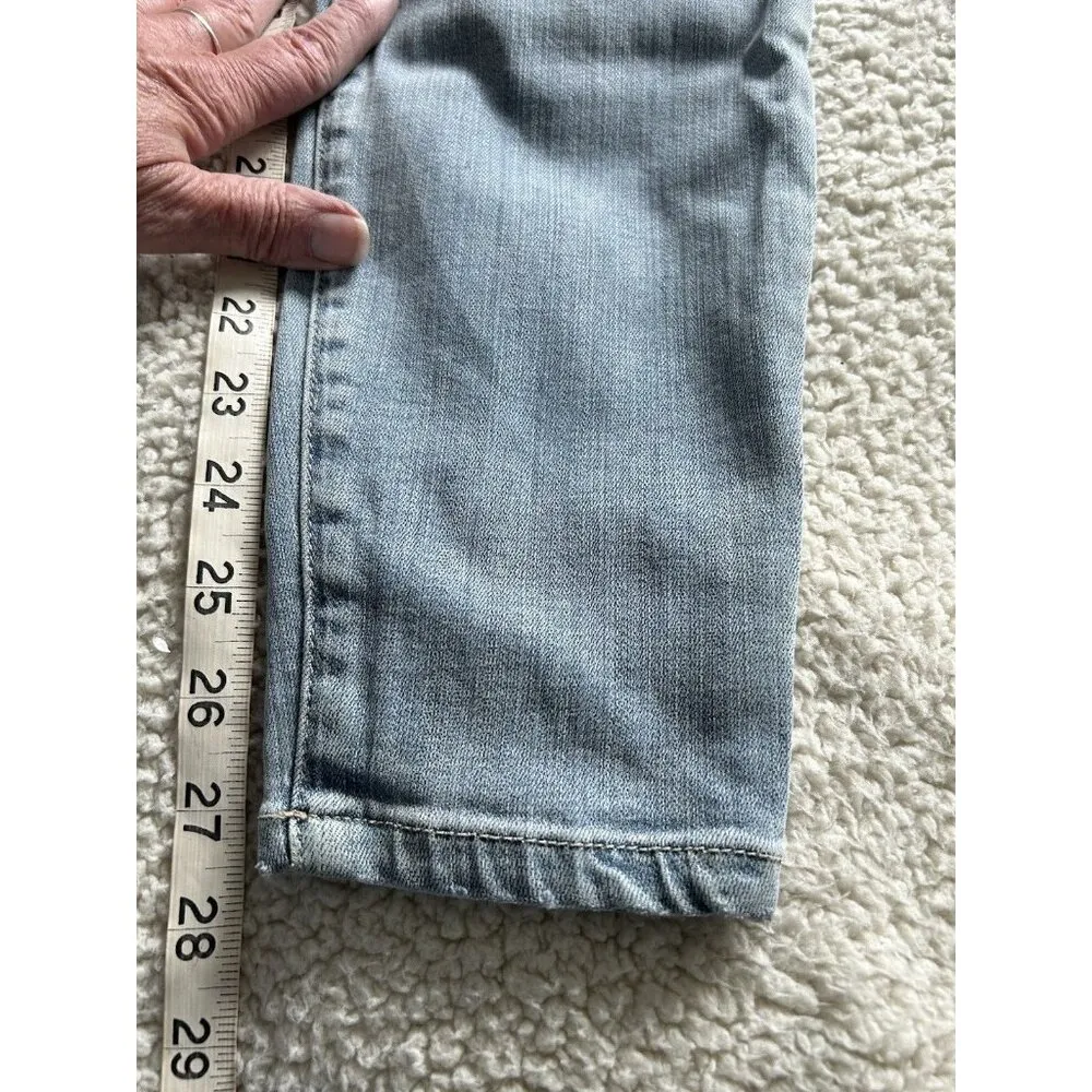 Pistola Anthropologie Aline High-Rise Skinny Crop Jeans Wave Blue Size 27 - Image 14