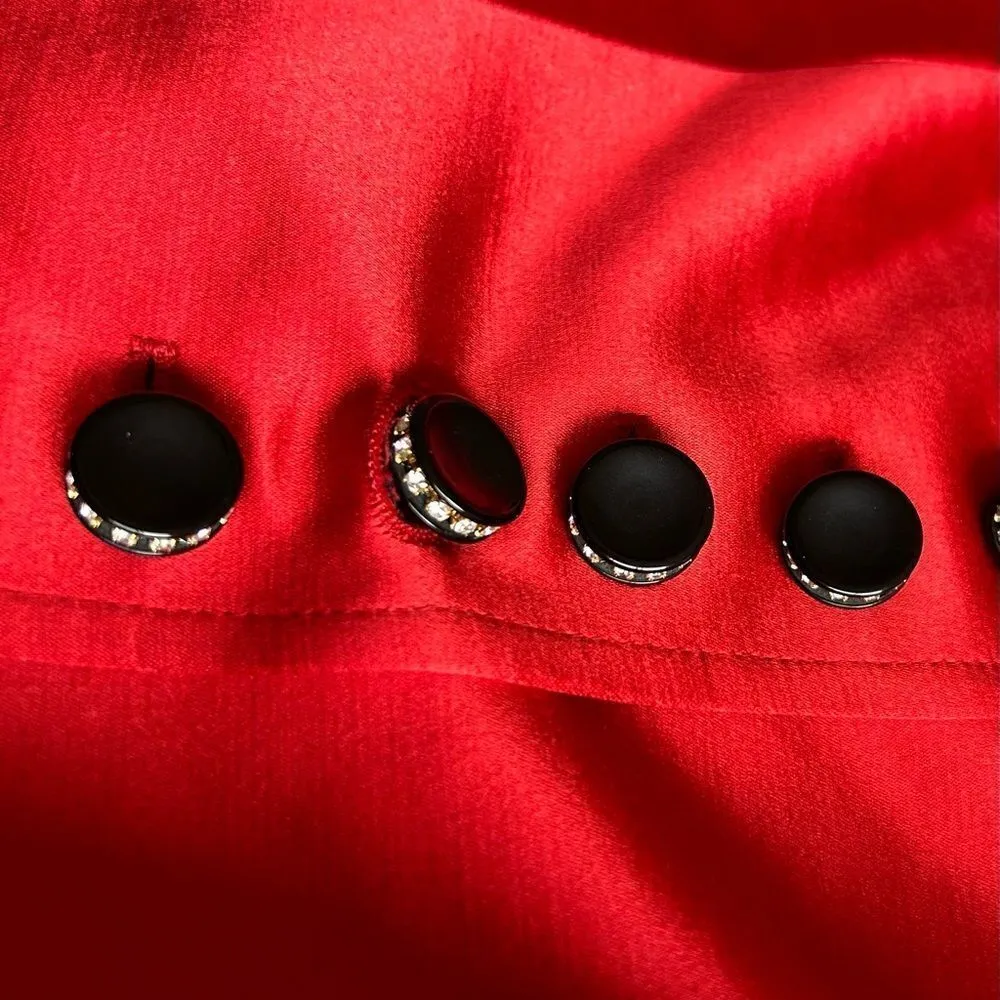 Escada Wool Silk Red Blazer Size 6 - Image 11