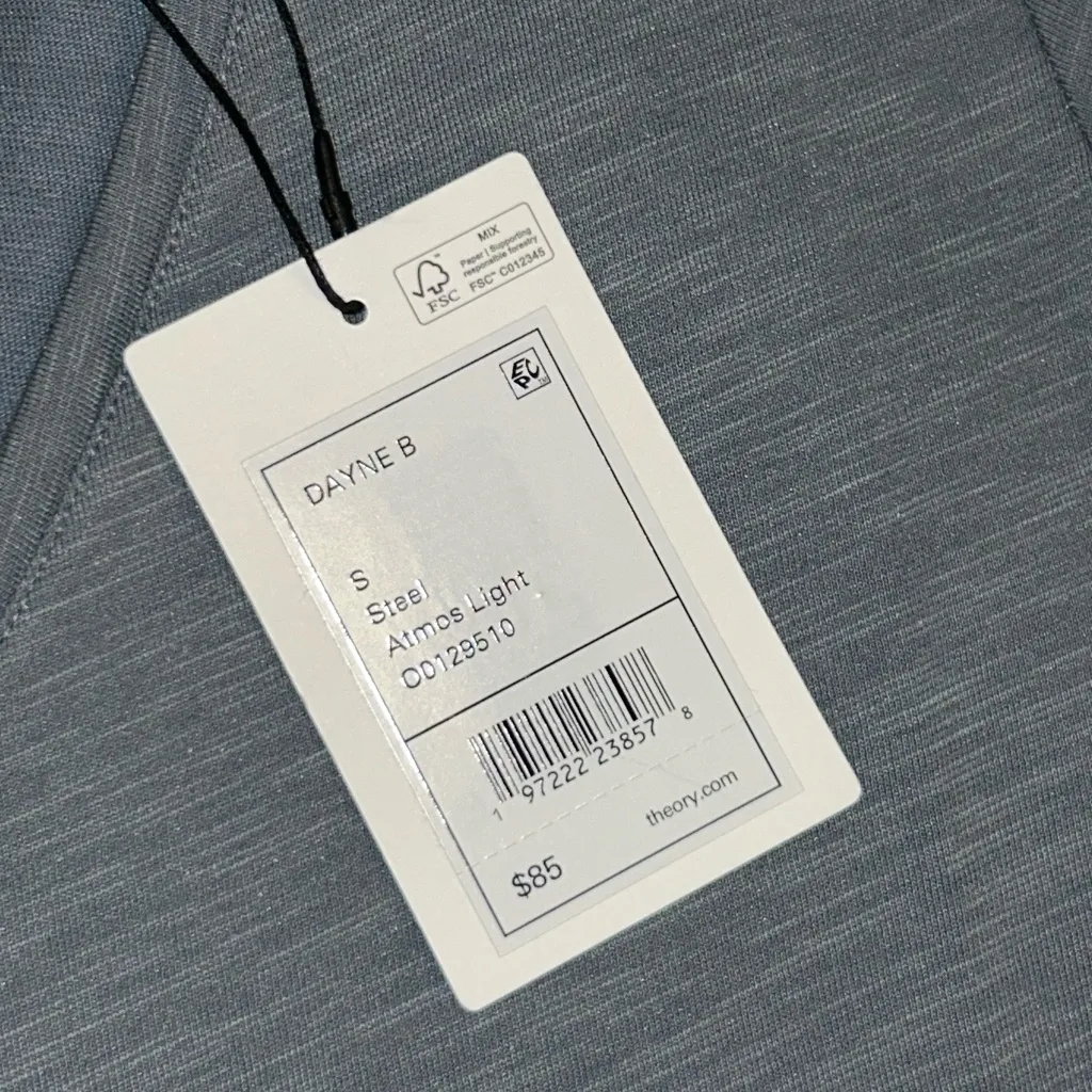 Theory Dayne B Steel Atmos Light V-Neck Women's Top Gray - Image 6