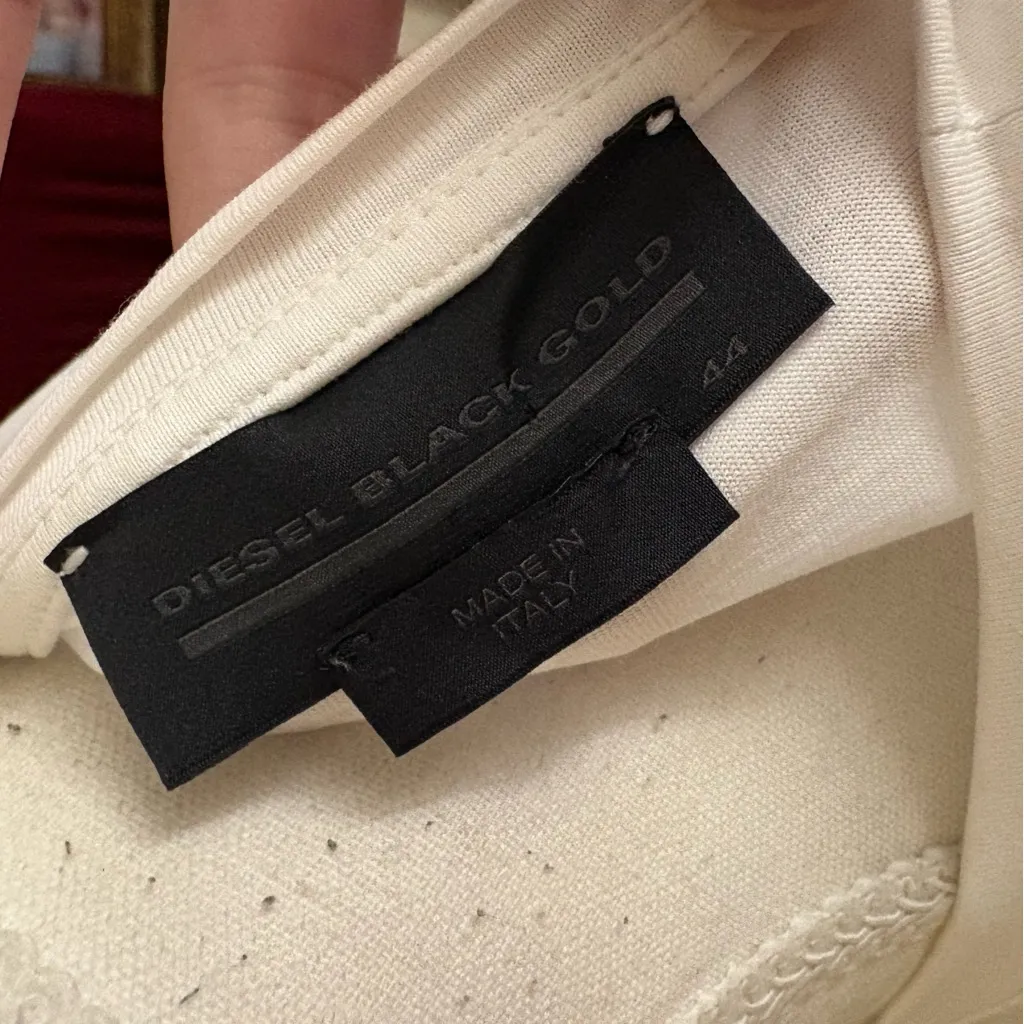 DIESEL‎ BLACK GOLD White Cotton Oversized T - Image 4