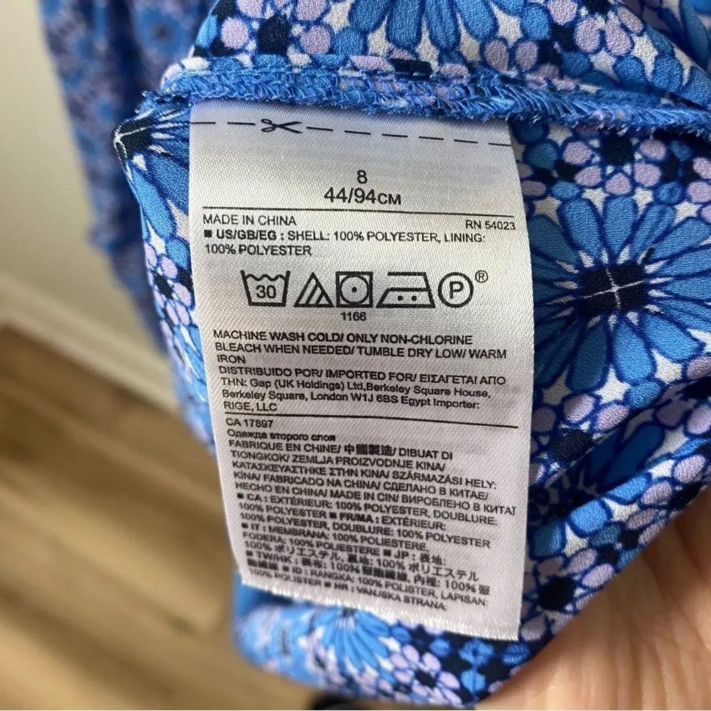 Banana Republic Floral Tiered Tile Print Ruffle Mini Dress - Image 8